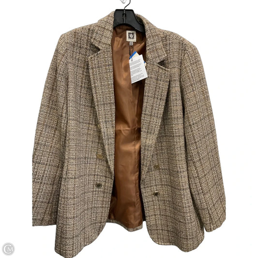 Blazer By Anne Klein In Brown & Gold, Size: Xl