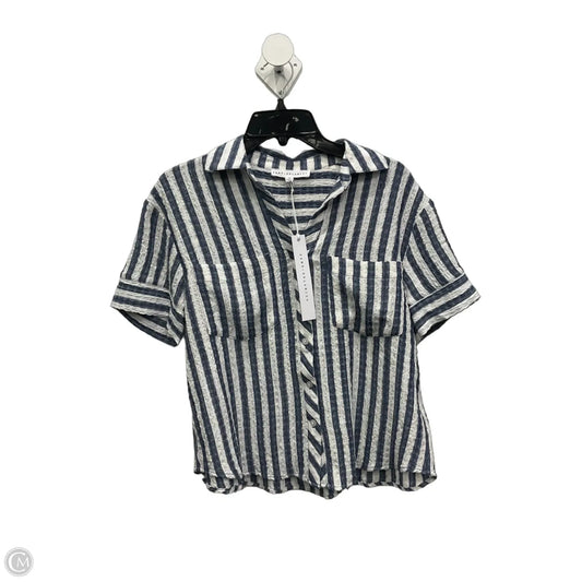 Blouse Short Sleeve By Jane And Delancey In Striped Pattern, Size: Xs