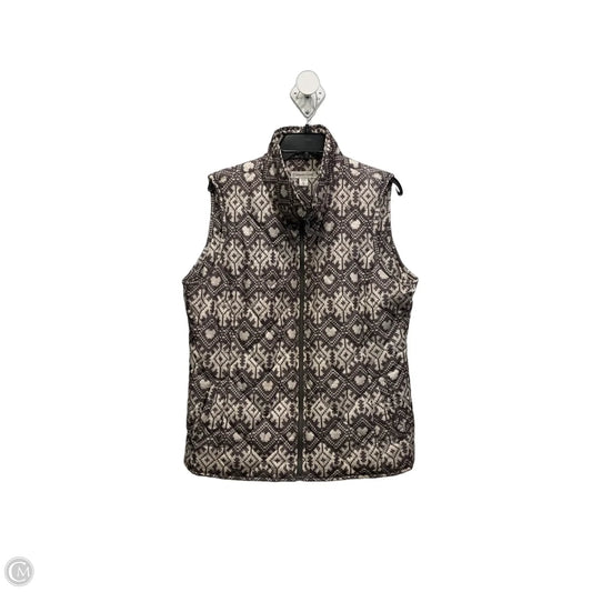Vest Puffer & Quilted By Coldwater Creek In Brown & Cream, Size: Xl