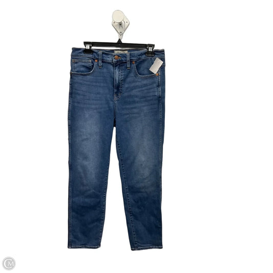 Jeans Straight By Madewell In Blue Denim, Size: 4