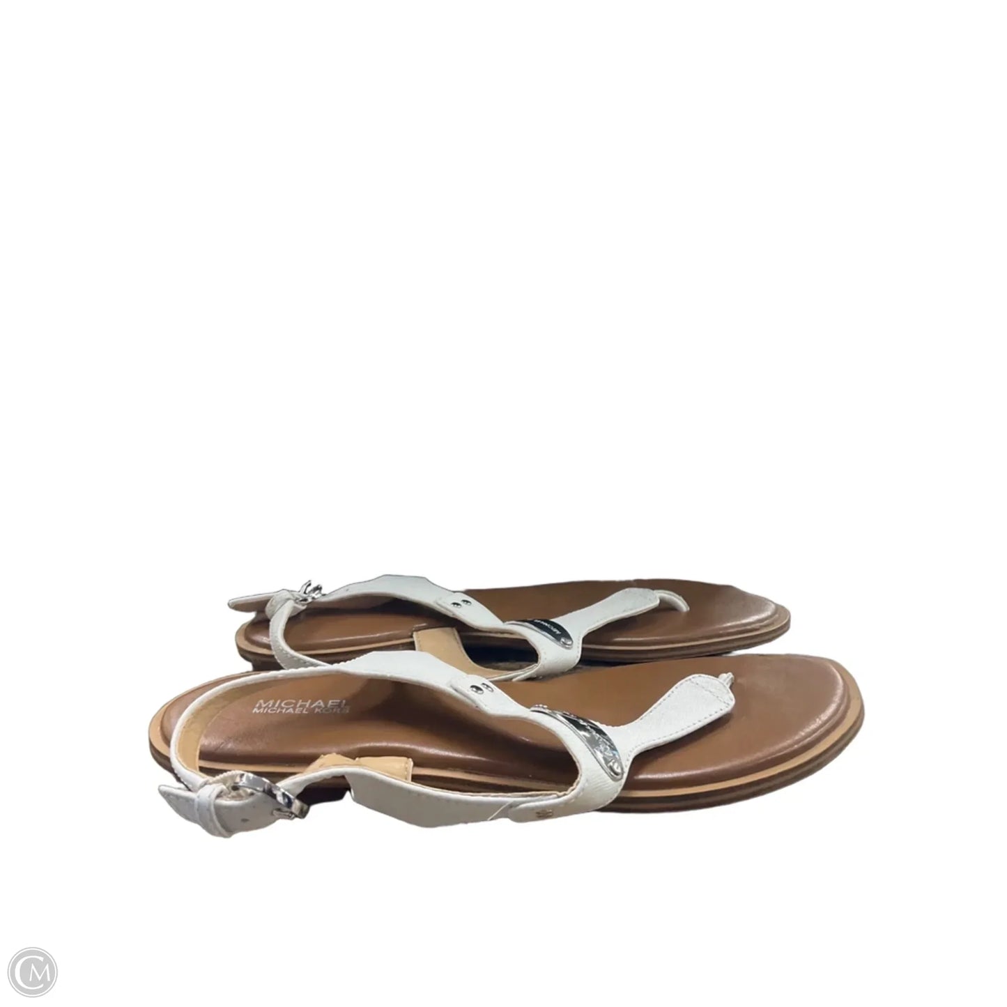 Sandals Flats By Michael By Michael Kors In White, Size: 9