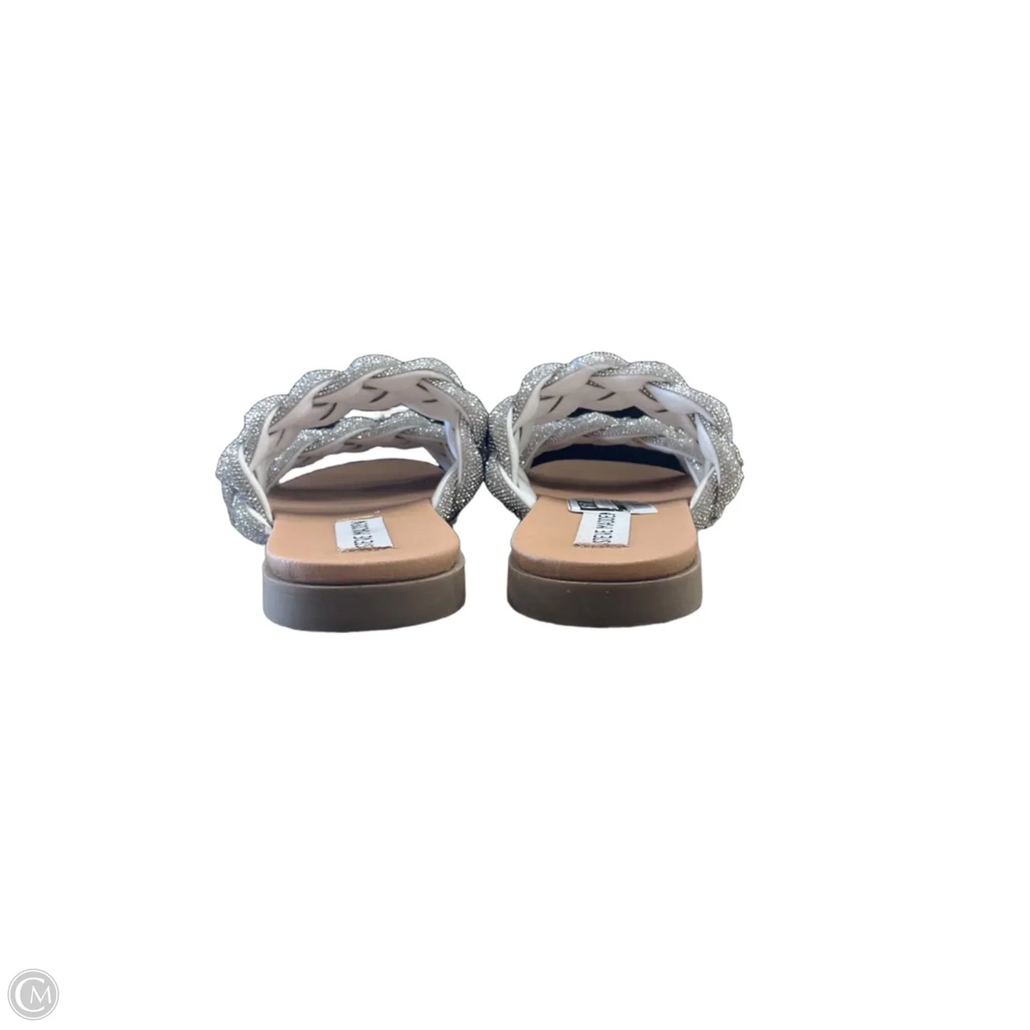 Sandals Flats By Steve Madden In Silver & Tan, Size: 7