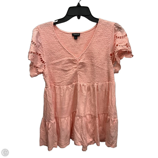 Top Short Sleeve By Torrid In Pink, Size: 1x