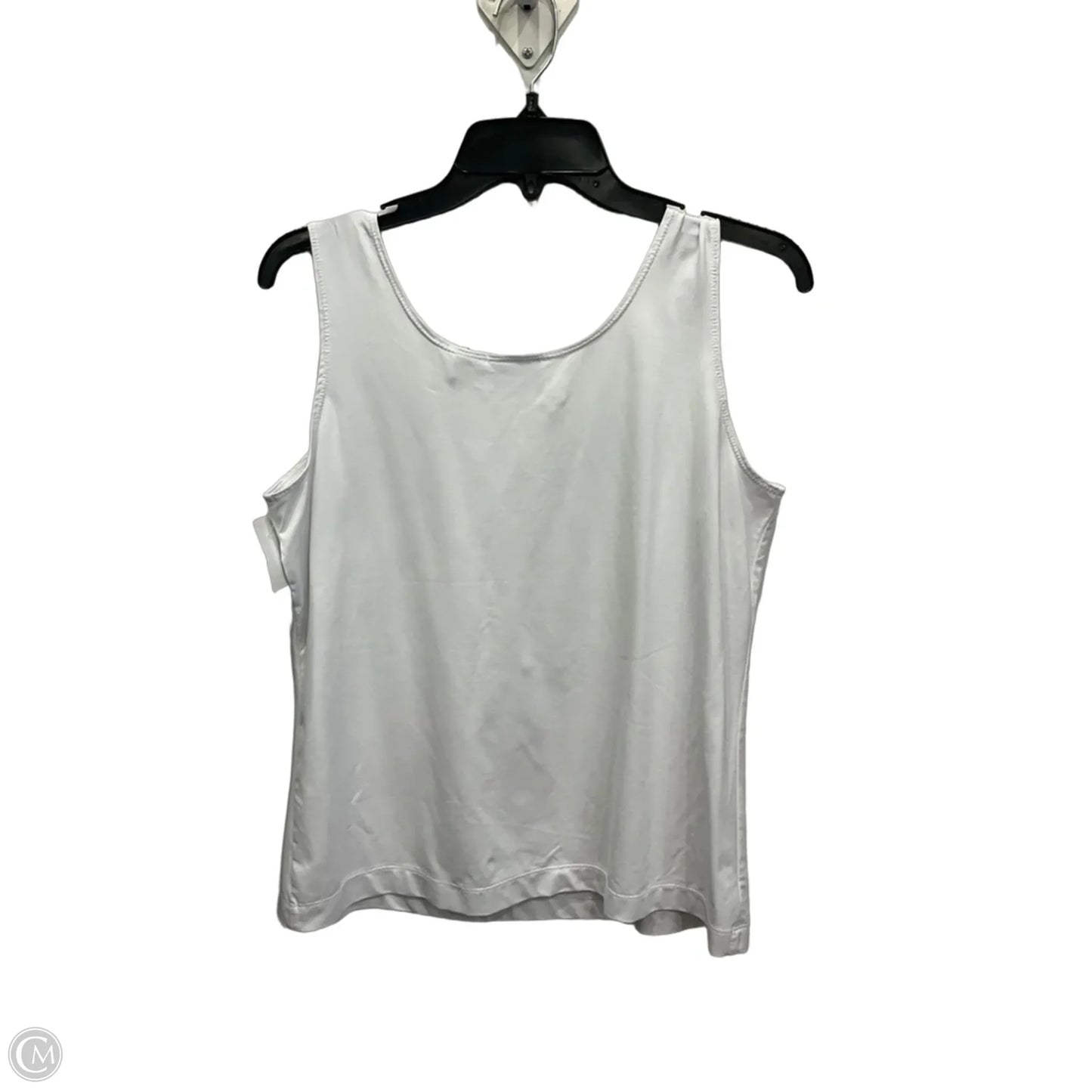 Top Sleeveless By Chicos In White, Size: L