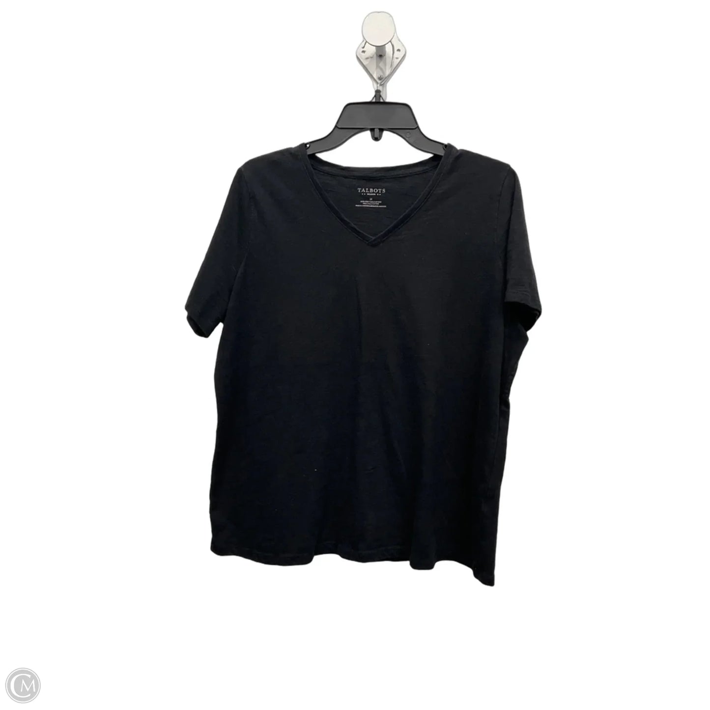 Top Short Sleeve By Talbots In Black, Size: 1x