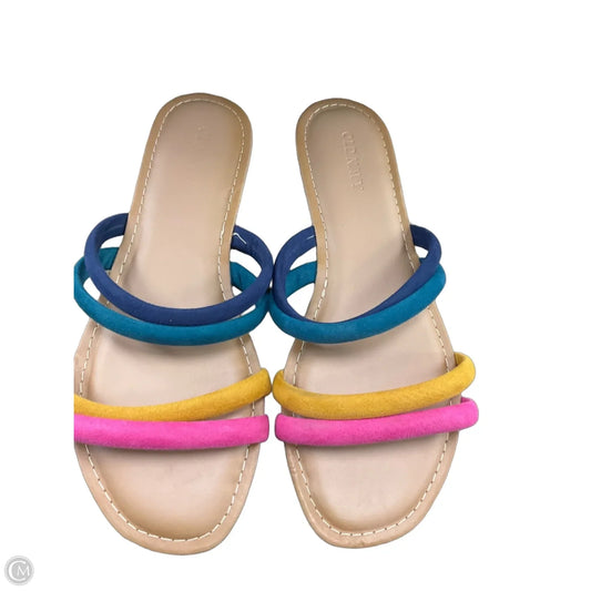 Sandals Flats By Old Navy In Multi-colored, Size: 6.5