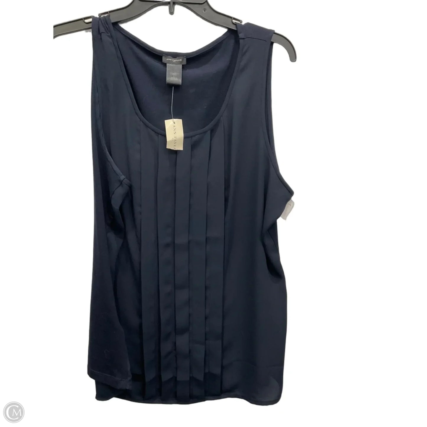 Top Sleeveless By Ann Taylor In Navy, Size: L