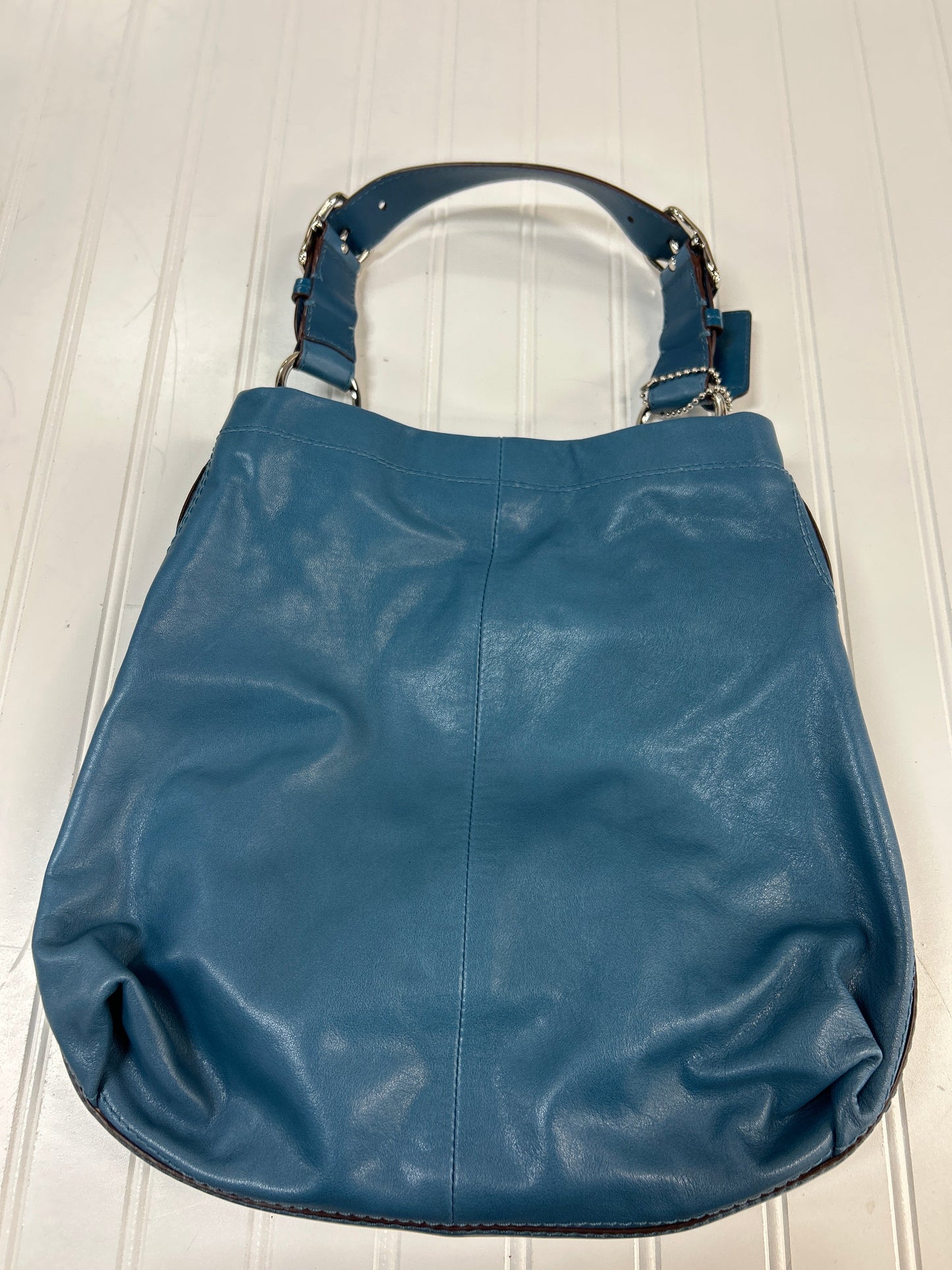 Handbag Designer By Coach In Teal, Size:Large