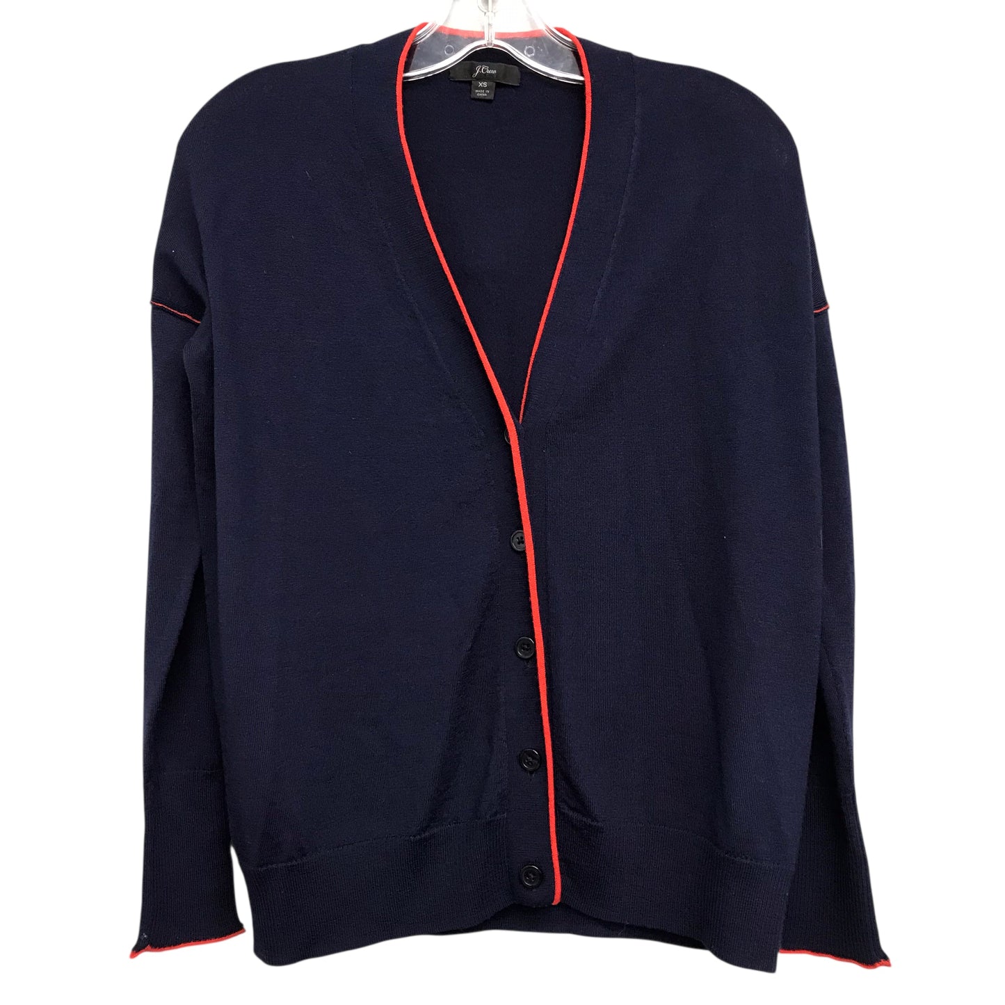 Sweater Cardigan By J. Crew In Navy, Size:Xs