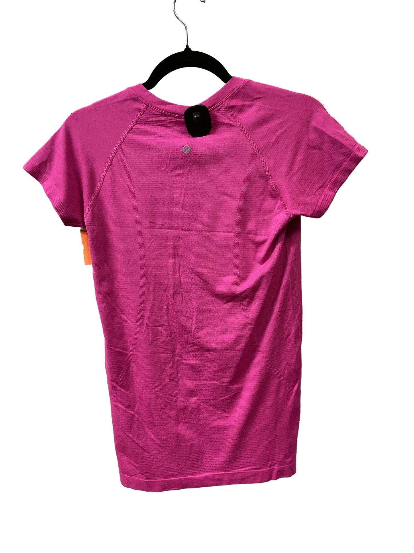 Athletic Top Ss By Lululemon In Pink, Size:8