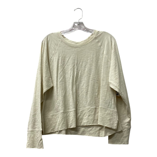 Athletic Top Ls Crewneck By Athleta In Cream, Size:Xl