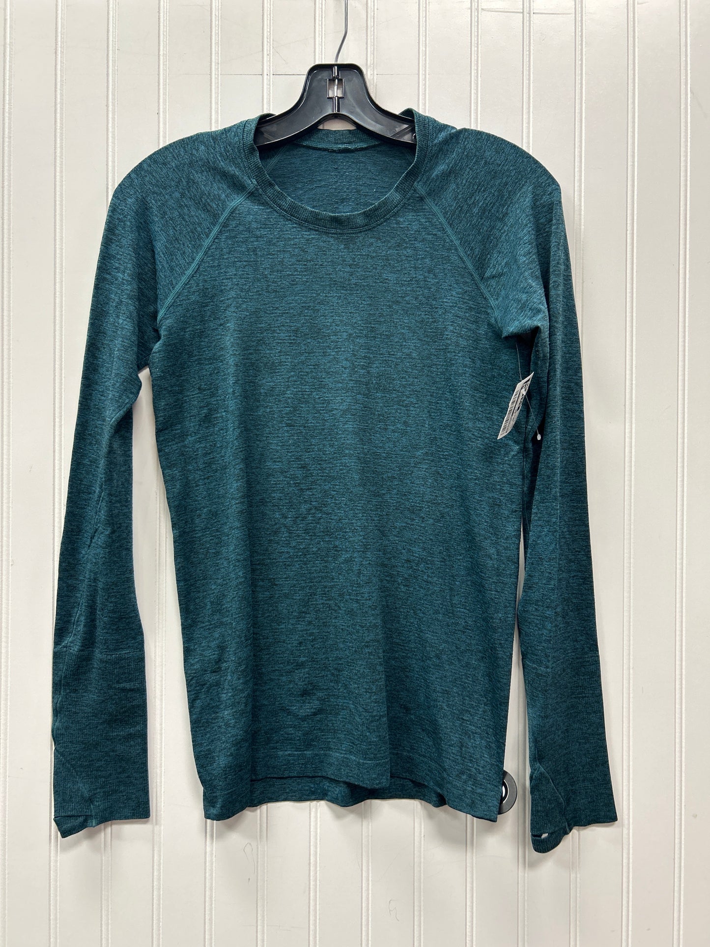 Athletic Top Ls Crewneck By Lululemon In Teal, Size:4