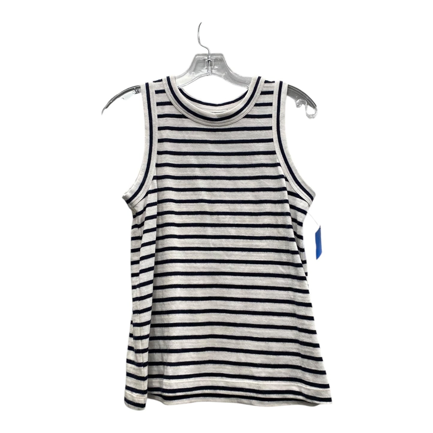 Top Sleeveless By Loft In Black & White, Size:S