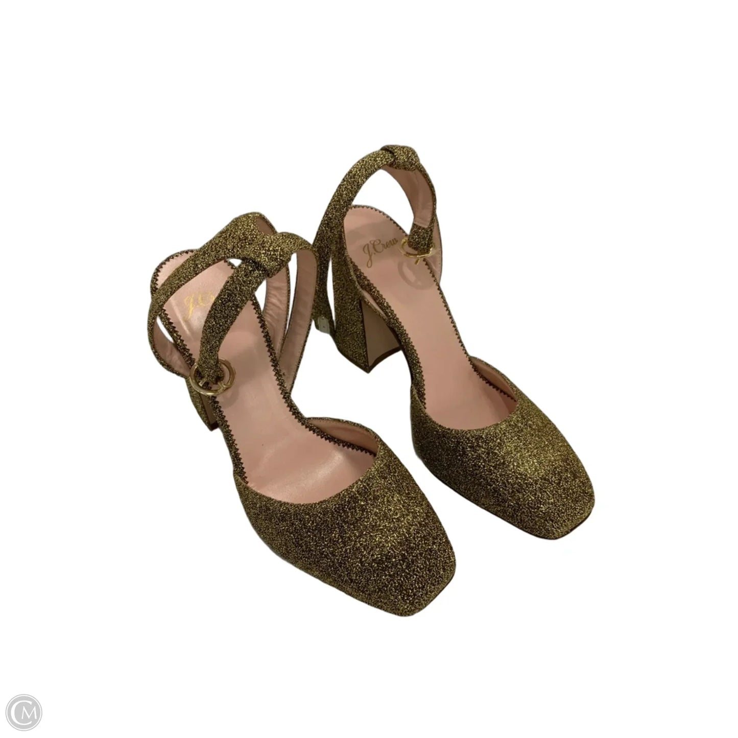 Shoes Heels Block By J. Crew In Gold, Size: 9