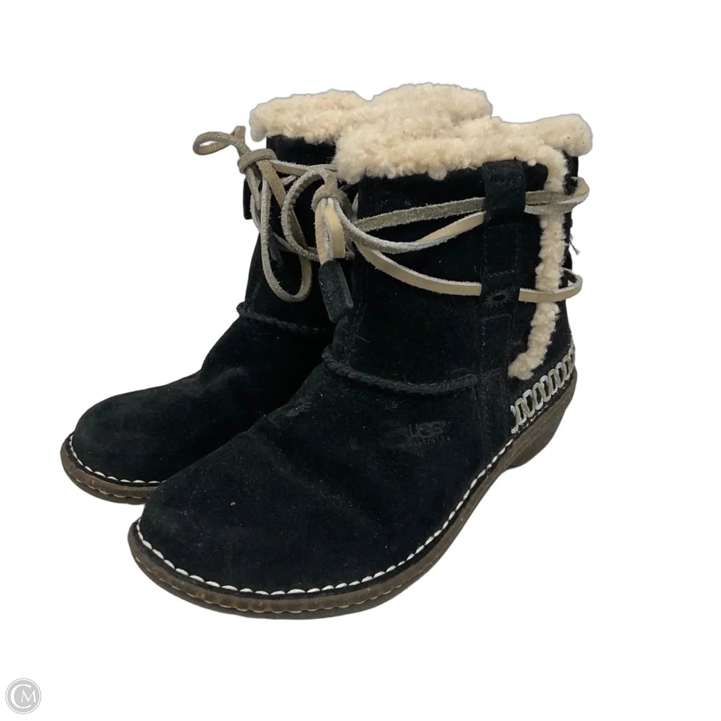 Boots Ankle Flats By Ugg In Black, Size: 7