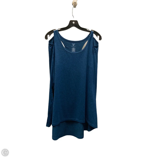 Athletic Top Long Sleeve Crewneck By Livi Active In Blue, Size: 2x