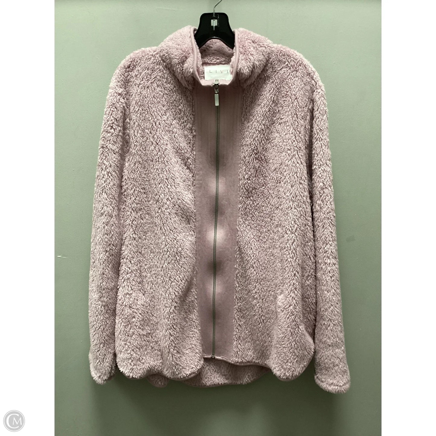 Jacket Fleece By Livi Active In Purple, Size: 2x