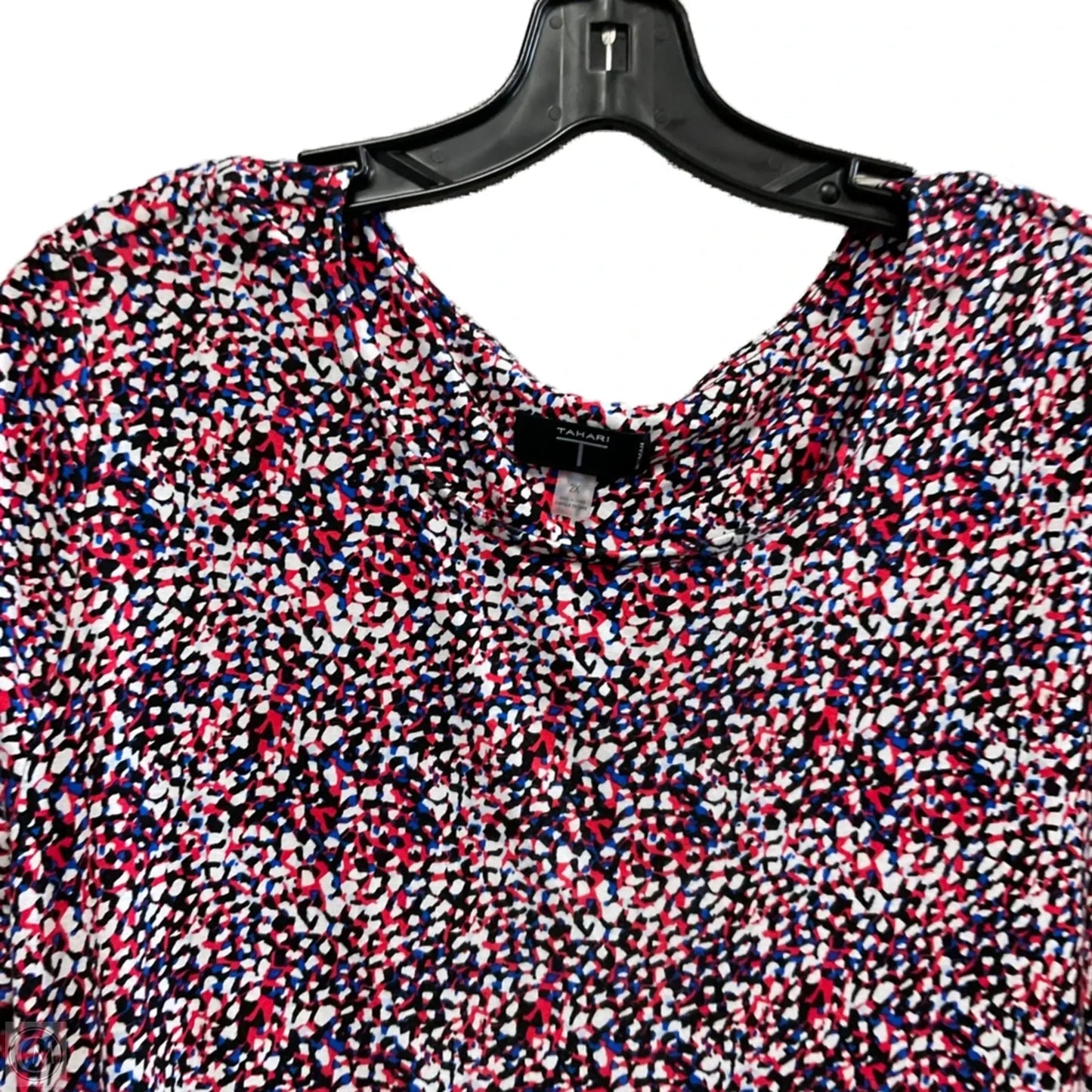 Dress Casual Short By Tahari By Arthur Levine In Red & White, Size: 2x