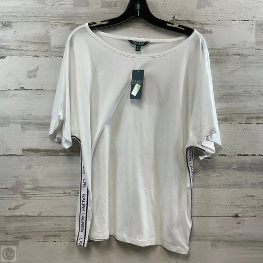 Top Short Sleeve By Lauren By Ralph Lauren In White, Size: Xl