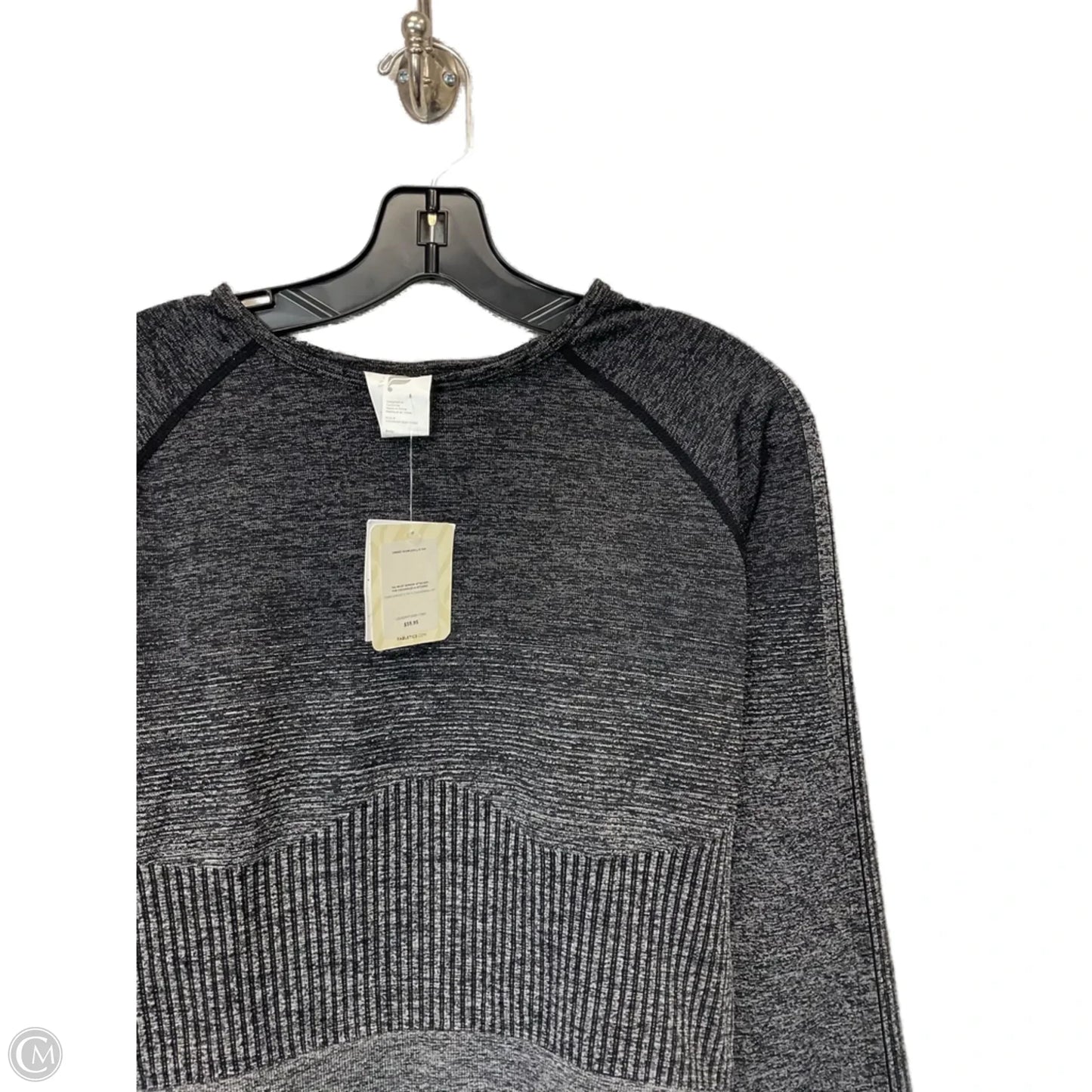 Athletic Top Long Sleeve Collar By Fabletics In Black, Size: Xl