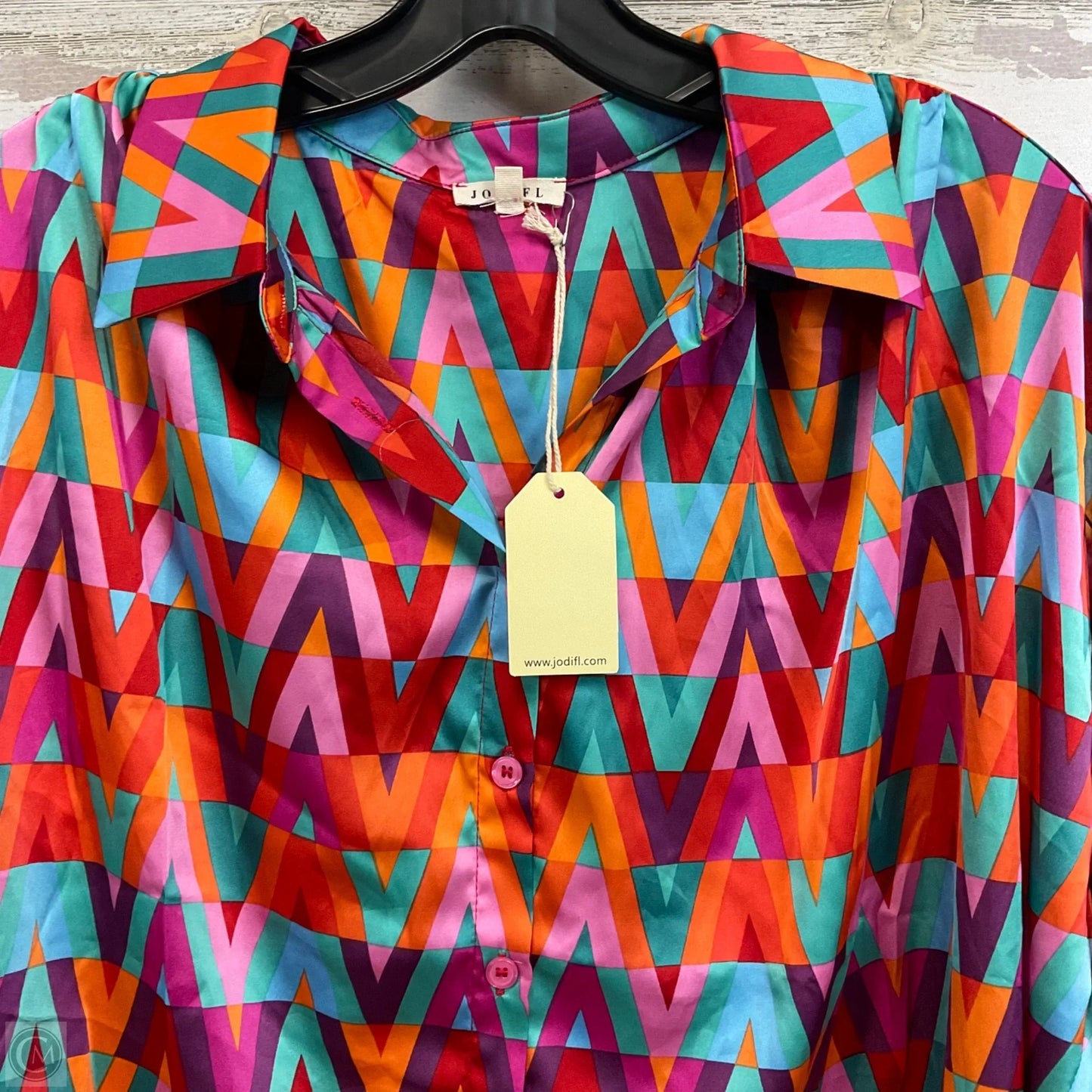 Blouse Long Sleeve By Jodifl In Pink & Purple, Size: S