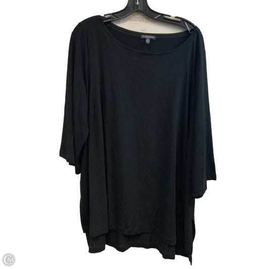 Top Long Sleeve By Eileen Fisher In Black, Size: 2x