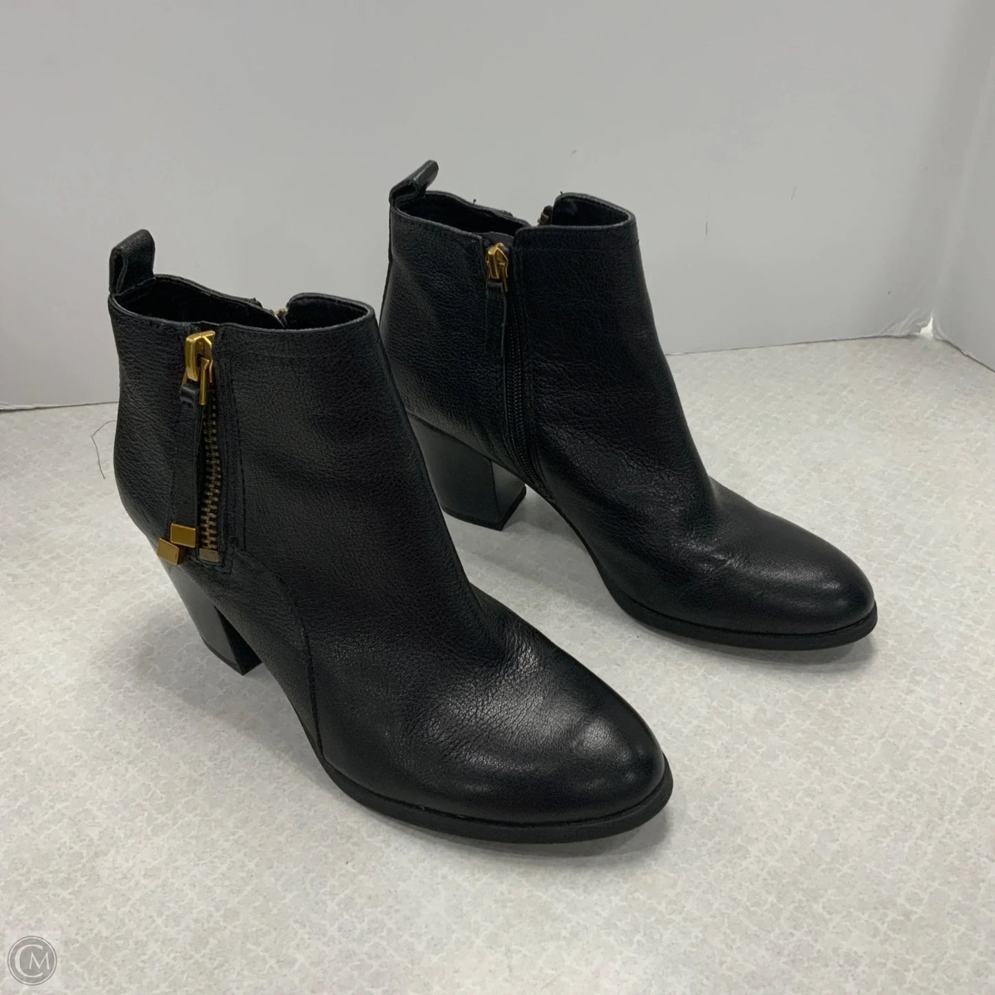 Boots Ankle Heels By Franco Sarto In Black, Size: 6