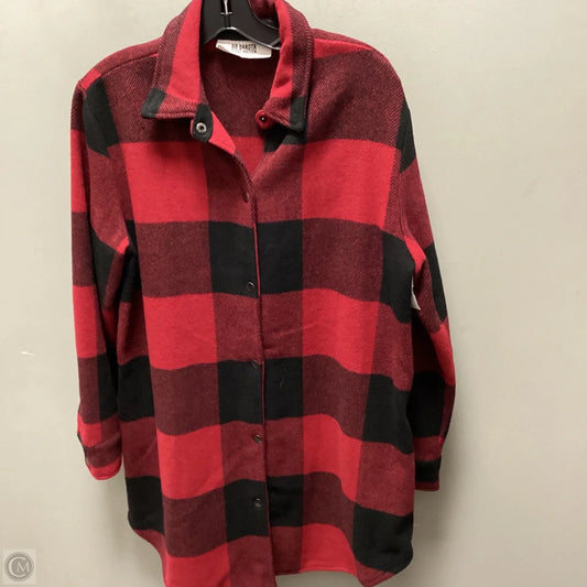 Jacket Shirt By Bb Dakota In Red, Size: M