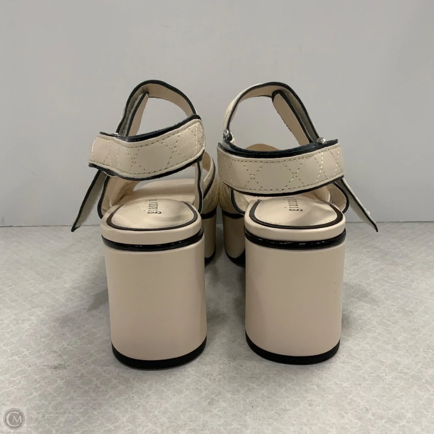 Sandals Heels Block By Gianni Bini In Cream, Size: 9.5