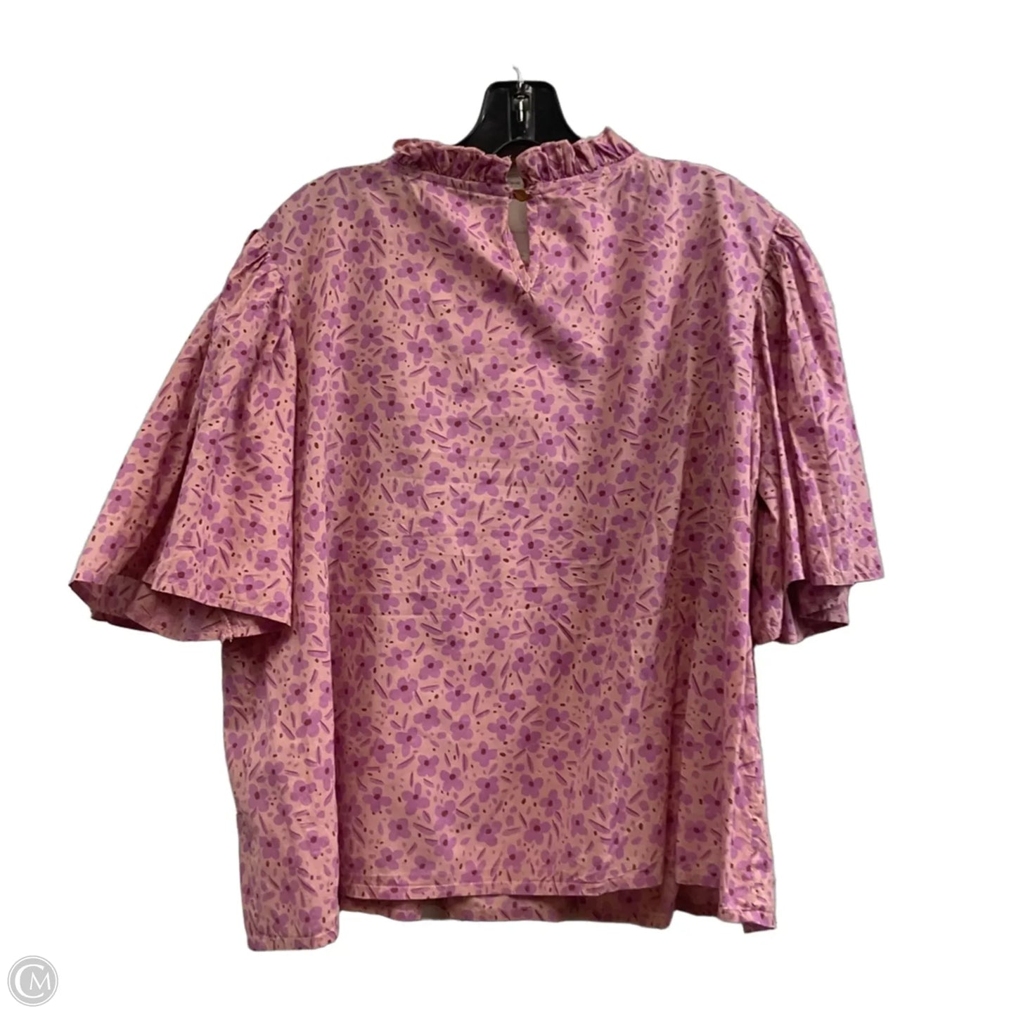 Blouse Short Sleeve By POLAGOIn Pink, Size: Xl