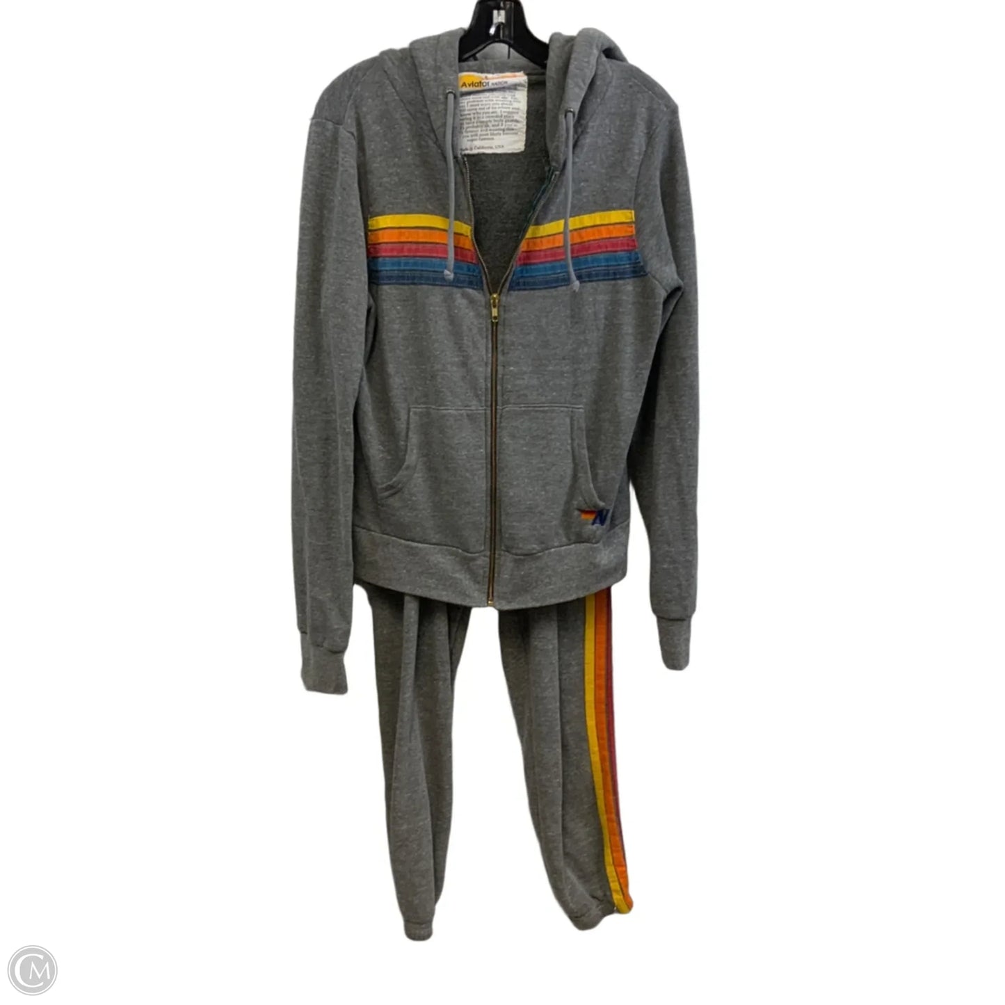 Pants Set 2pc By AVIATOR NATION In Grey, Size: S