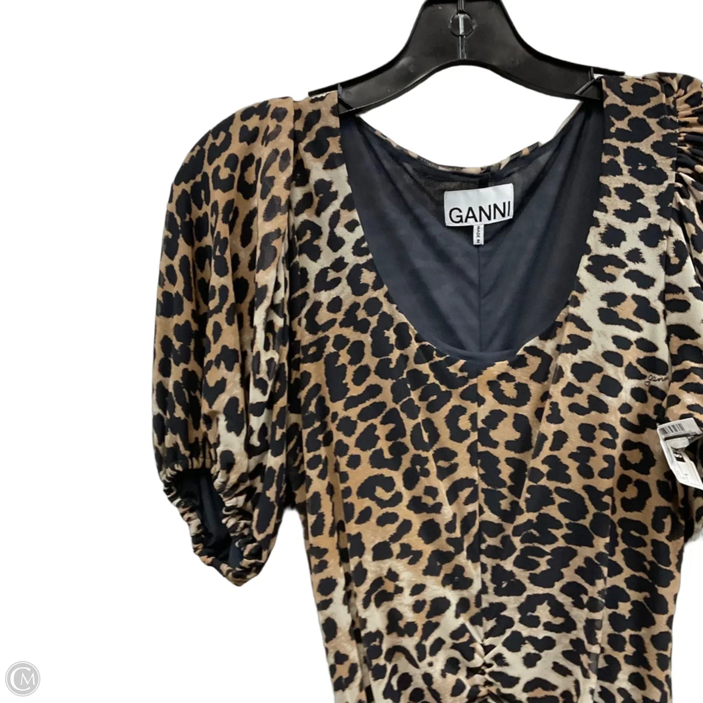 Dress Casual Short By Ganni In Brown, Size: S