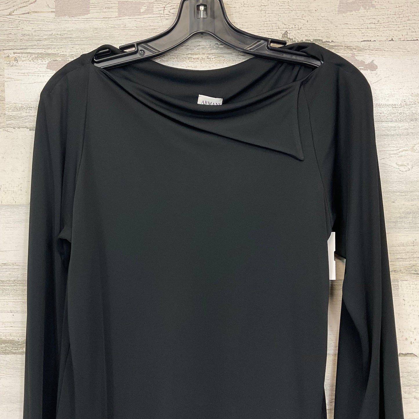 Top Long Sleeve By Armani Collezoni In Black, Size: M