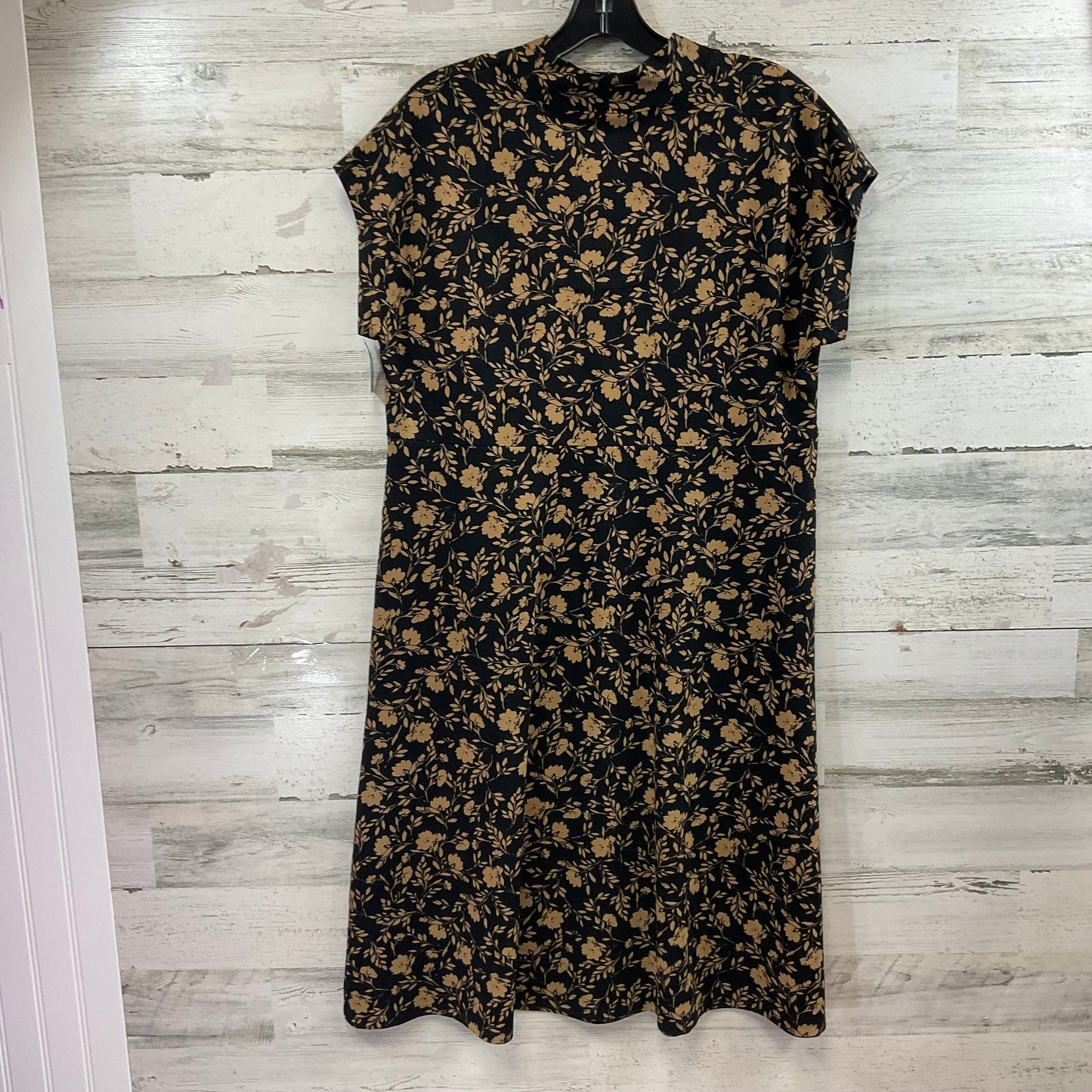 Dress Casual Midi By J. Jill In Black & Brown, Size: M