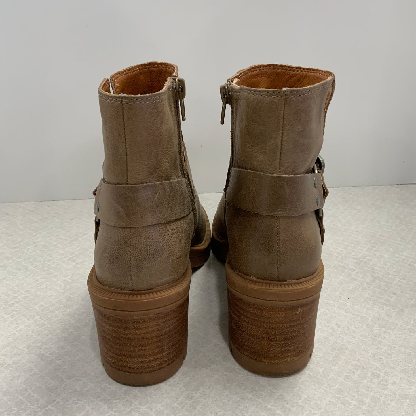 Boots Ankle Heels By Lucky Brand In Brown, Size: 7