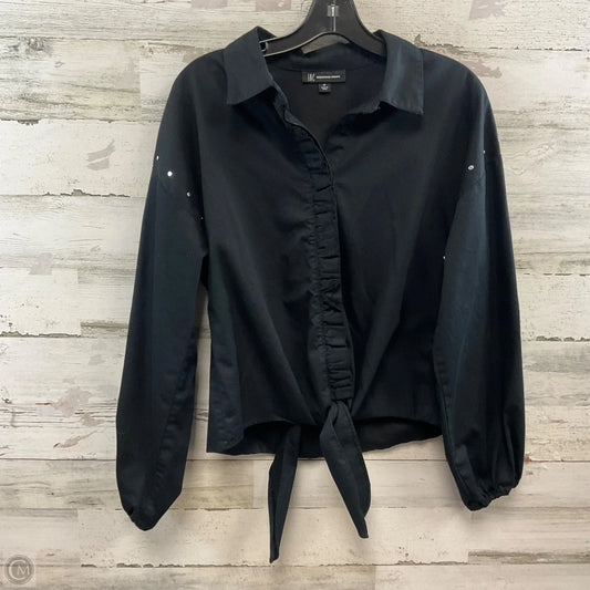 Blouse Long Sleeve By Inc In Black, Size: M
