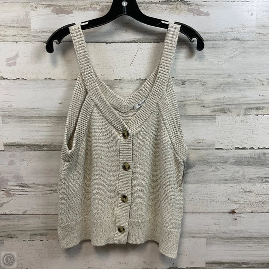 Top Sleeveless By Madewell In Cream, Size: L