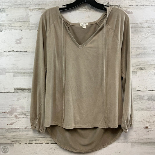Top Long Sleeve By Dylan In Brown, Size: Xs