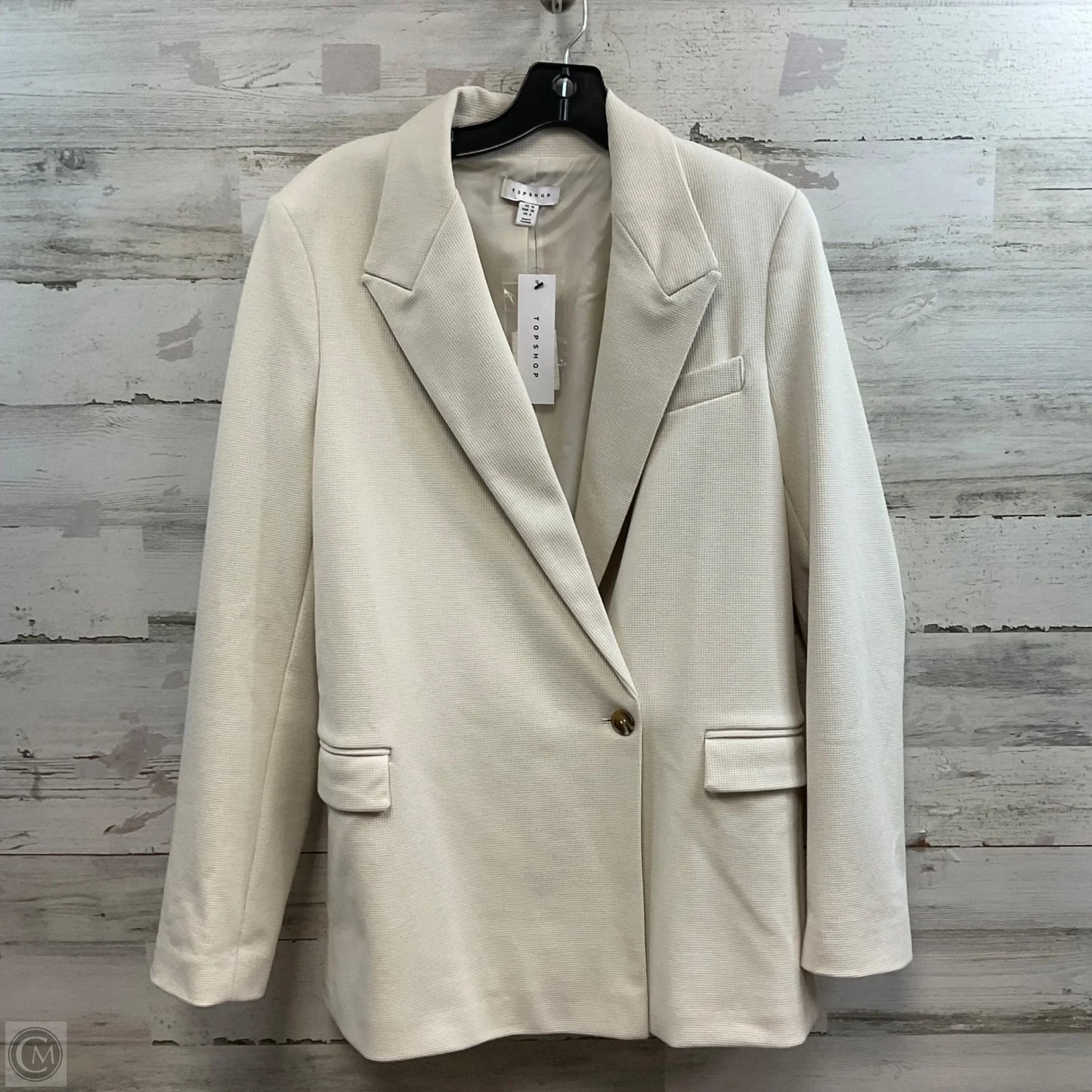 Blazer By Top Shop In Cream, Size: S