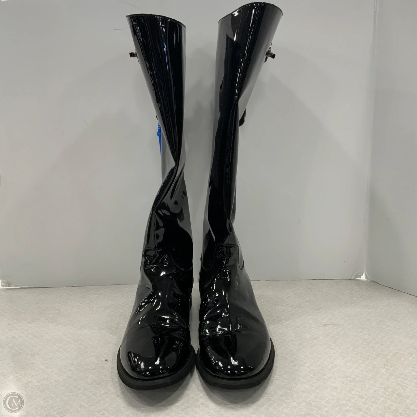 Boots Luxury Designer By Burberry In Black, Size: 8.5