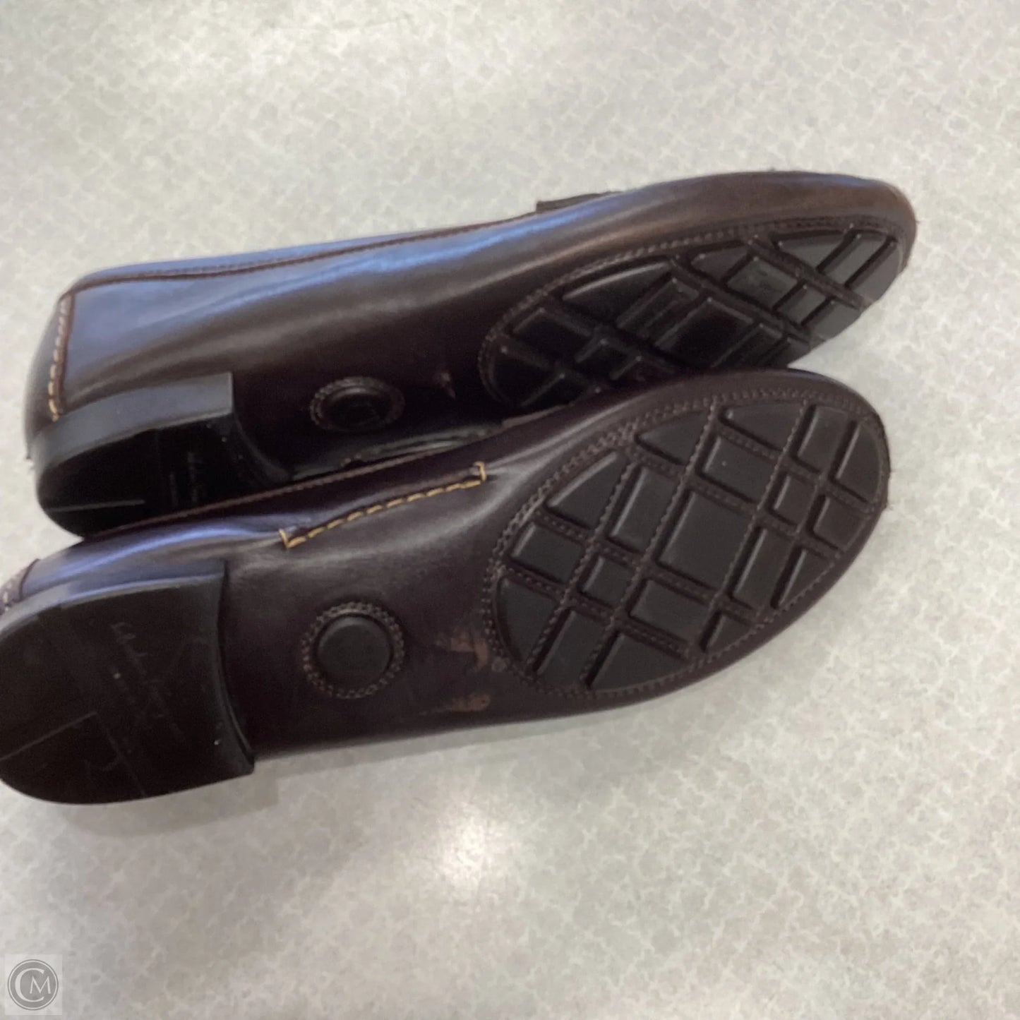 Shoes Luxury Designer By Ferragamo In Brown, Size: 7.5