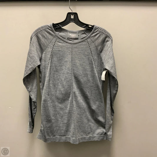 Athletic Top Long Sleeve Crewneck By Athleta In Grey, Size: S