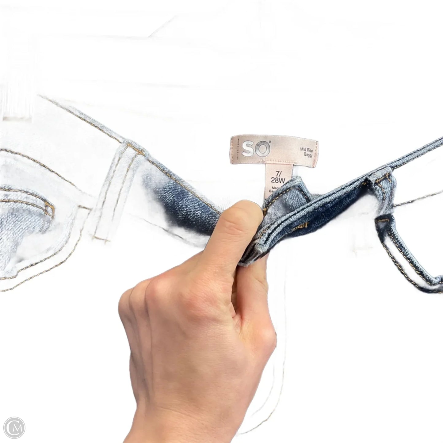 Jeans Wide Leg By So In Blue Denim, Size: 8