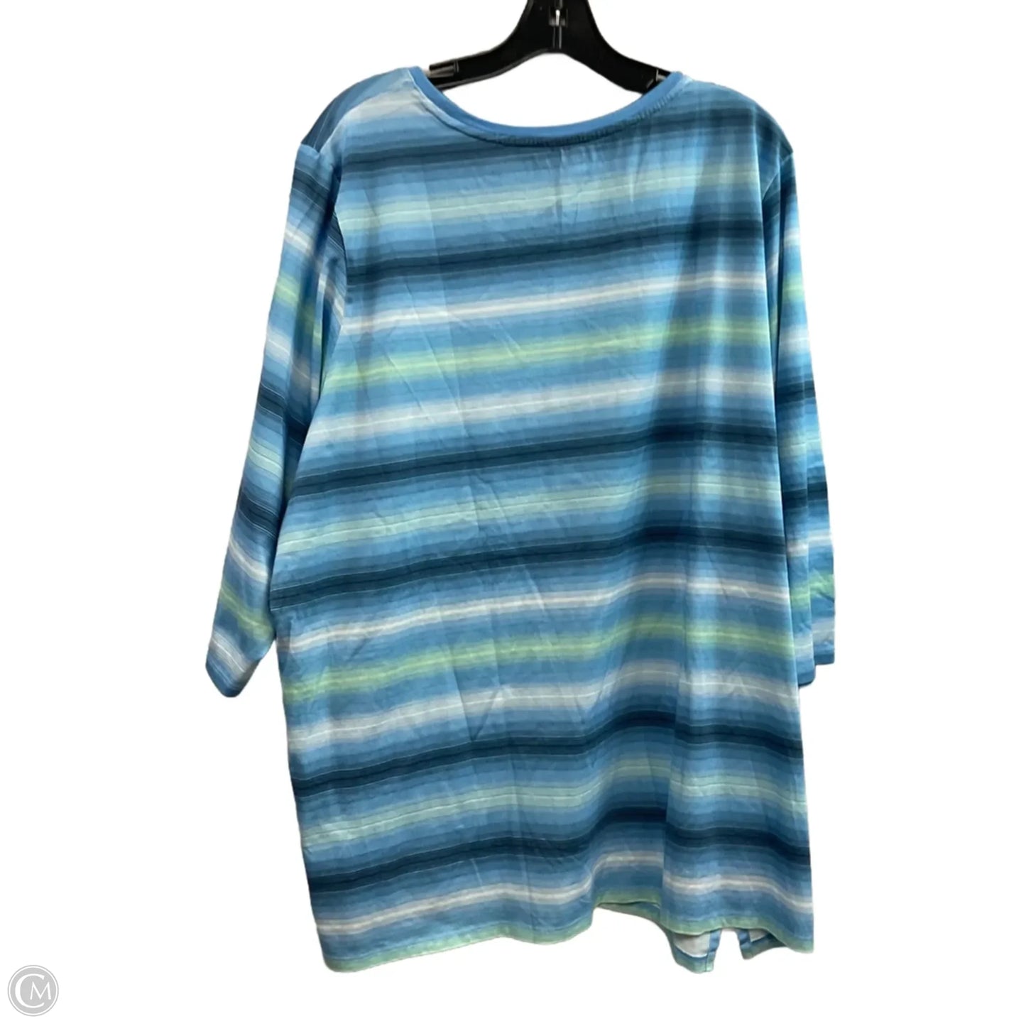 Top Short Sleeve By Lands End In Blue, Size: 3x