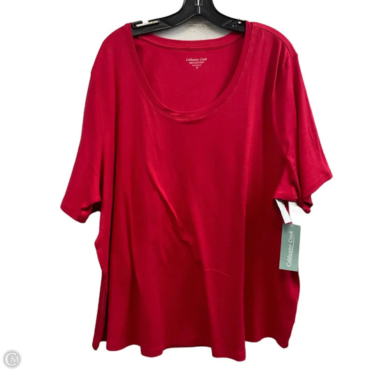 Top Short Sleeve Basic By Coldwater Creek In Red, Size: 3x