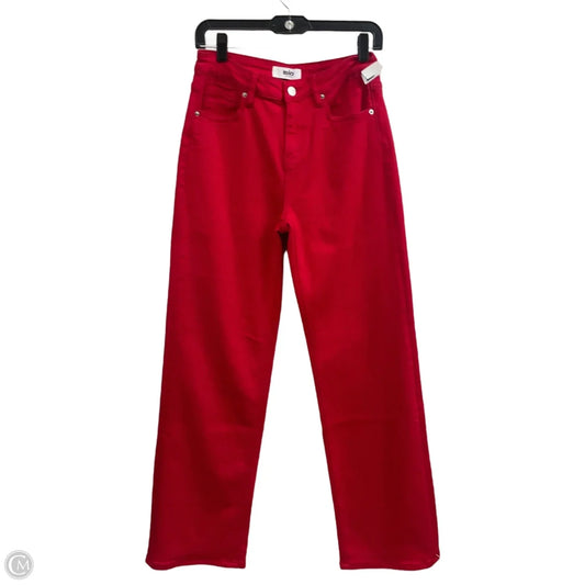 Jeans Straight By MICA In Red Denim, Size: 2