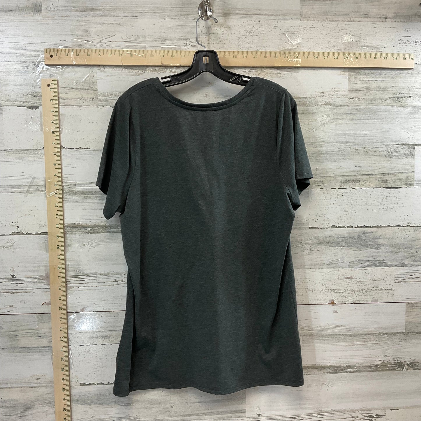 Grey Top Short Sleeve Lane Bryant, Size 1X