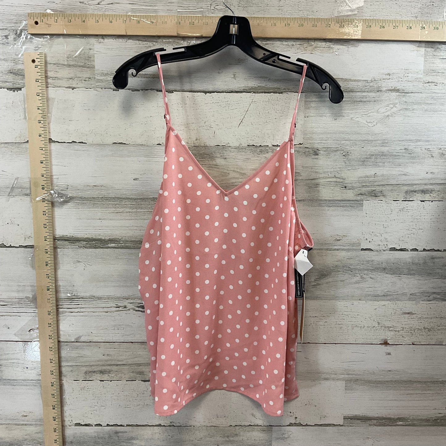 Pink & White Top Sleeveless Halogen, Size Xl