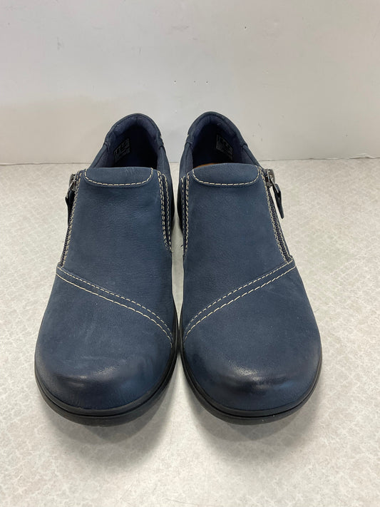 Blue Shoes Flats Clarks, Size 8.5