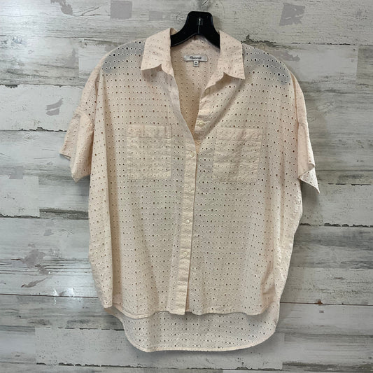 Blouse Short Sleeve By Madewell In Peach, Size: Xs